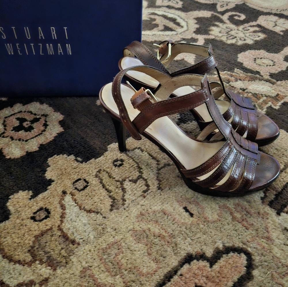 Authentic Stuart Weitzman Adobe Aniline Sandals